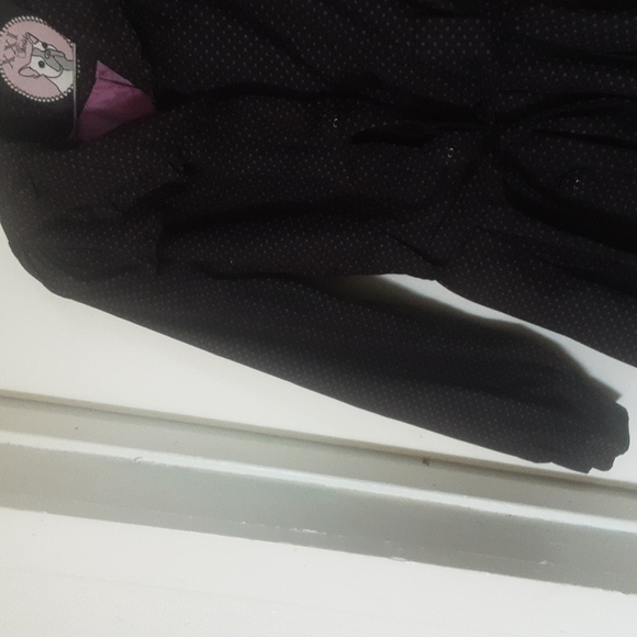 XXI Twist Polka Dot Full Button Down Dress Sz S - Picture 6 of 13